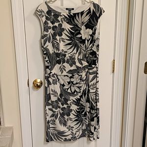 Large Chaps blue and white floral dress
